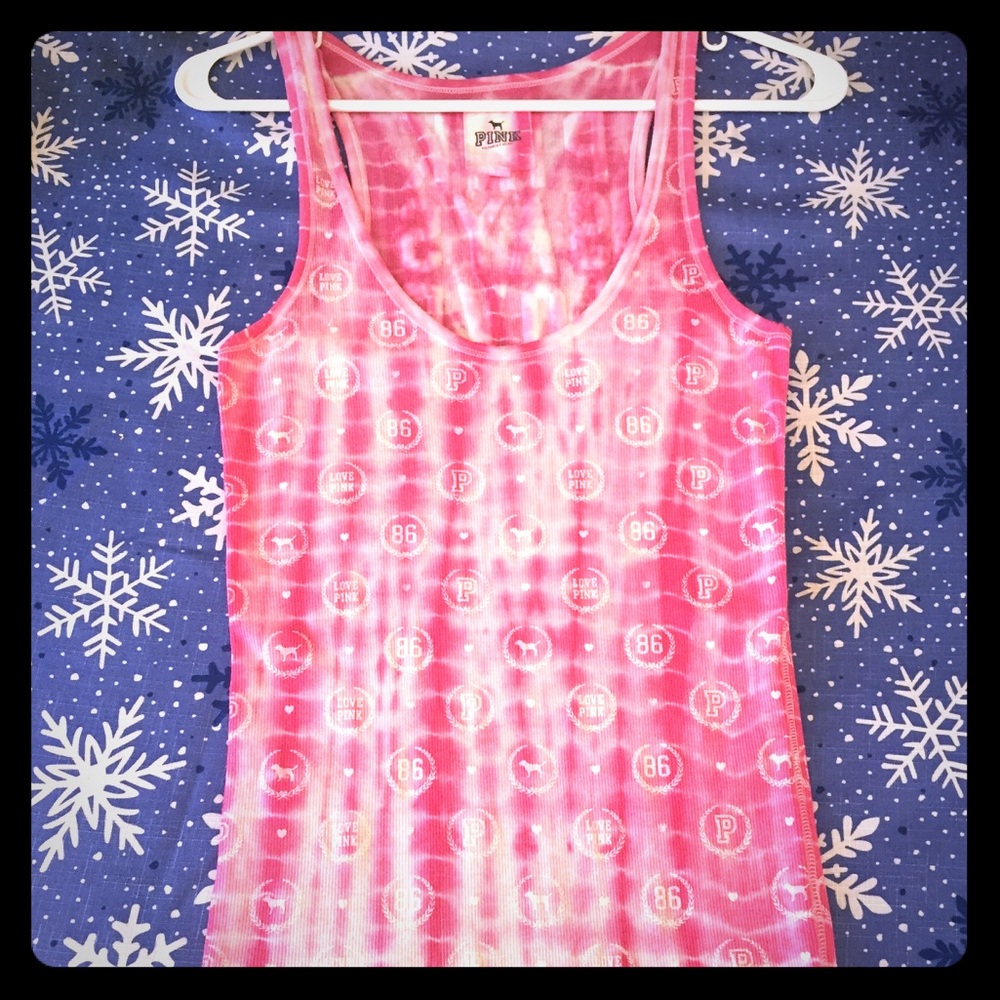 PINK VICTORIA’S SECRET TIE-DYE TANK